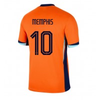 Camiseta Países Bajos Memphis Depay #10 Primera Equipación Eurocopa 2024 manga corta